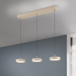 ORION Teide LED pendant light, khaki, metal, height-adjustable