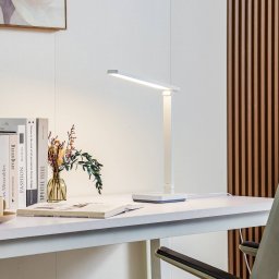 Lindby LED desk lamp Rylas, white, USB, CCT