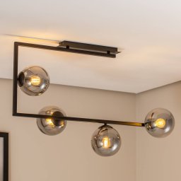 EMIBIG LIGHTING Soma ceiling light, graphite/black, glass, E14