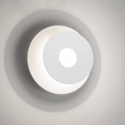 FISCHER & HONSEL Hennes LED wall light, Ø 18 cm, white