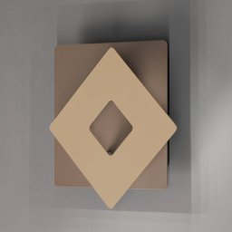 FISCHER & HONSEL Hennes LED wall light, width 18 cm, greige/sand