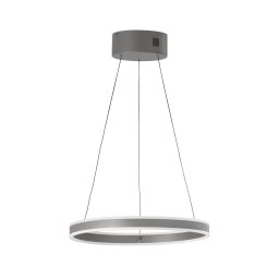 FISCHER & HONSEL Silvio LED hanging light, Ø 50 cm, sand grey, metal, CCT,