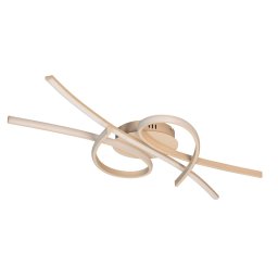 FISCHER & HONSEL LED ceiling lamp Biba, sand-coloured, length 100 cm, metal, CCT