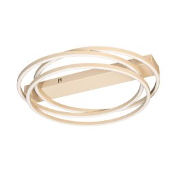 FISCHER & HONSEL Kiku LED ceiling lamp, Ø 56 cm, sand-coloured, metal, CCT