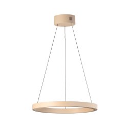 FISCHER & HONSEL Silvio LED hanging light, Ø 60 cm, sand-coloured, metal, CCT