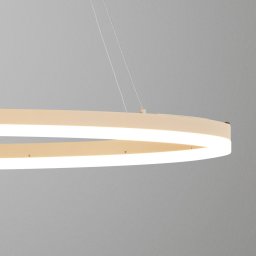 FISCHER & HONSEL Silvio LED hanging light, length 100 cm, sand-coloured, metal, CCT