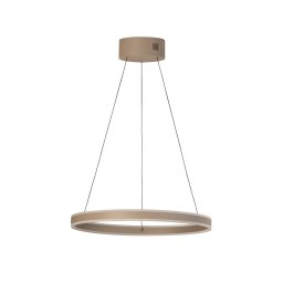 FISCHER & HONSEL Silvio LED hanging light, Ø 60 cm, greige, metal, CCT