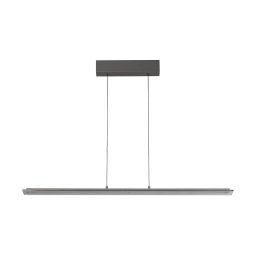 FISCHER & HONSEL Torvi LED hanging light, sand grey/smoke grey, length 115 cm, CCT