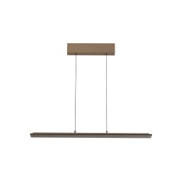 FISCHER & HONSEL Torvi LED hanging light, greige/smoky grey, 88 cm, metal/glass