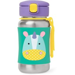 Skip Hop Zoo Straw Bottle stainless water bottle with straw Unicorn 12 m+ 350 ml