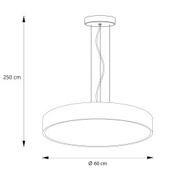 Arcchio LED hanging light Vanida, white, Ø 60 cm, up/down