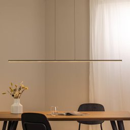 Nowodvorski Lighting LED pendant light BAR, olive green, length 150 cm, metal, 32 W