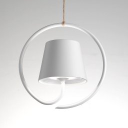 Zafferano Poldina LED pendant light with rechargeable battery, white