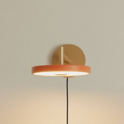 UMAGE LED wall light Asteria Short, orange, 25 cm, plug