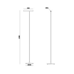 Molto Luce LED floor lamp Meyjo F, black/gold, aluminium