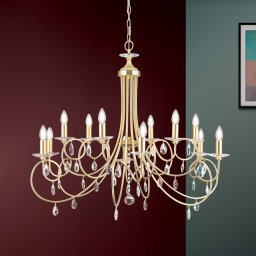 ORION Violetta Chandelier Twelve Bulbs Gold