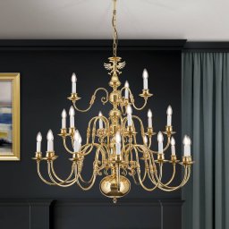 ORION Flemish chandelier Maximilian, 21-bulb, with eagle