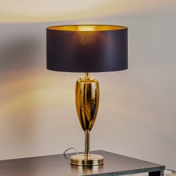 AILATI Show Ogiva - black and gold textile table lamp