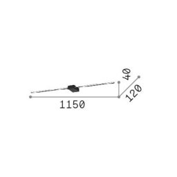 Ideallux Ideal Lux LED wall lamp Theo black width 115 cm aluminium
