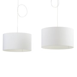 Helestra Certo hanging lamp cylinder 2-bulb, white