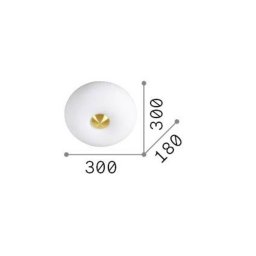 Ideallux Ideal Lux Arizona ceiling light, opal glass, Ø 30 cm