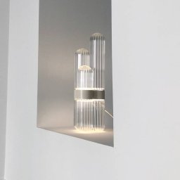 pulpo LED table lamp Cactus Small, clear/brass-coloured