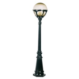 K.S. Verlichting Borneo outdoor light, black, height 152 cm, metal, IP44