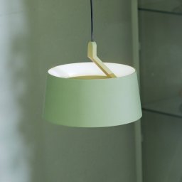 LOOM DESIGN LED pendant light Cookie, green, aluminium Ø 15 cm
