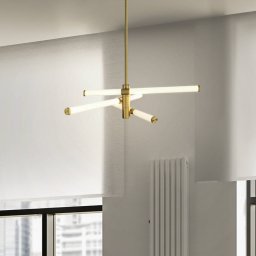 Maytoni LED pendant light Axis, gold-coloured, Ø 72.5 cm