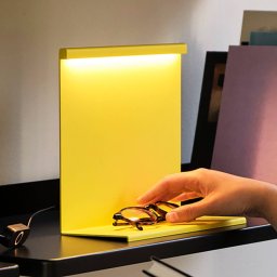 HAY LBM LED table lamp, dimmer, titanium yellow