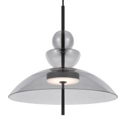 Maytoni LED pendant light Bangkok, Ø 40 cm, light grey, glass
