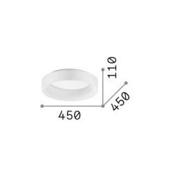 Ideallux Ideal Lux LED ceiling light Ziggy, black, Ø 45 cm, metal