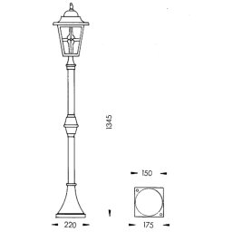 Albert Leuchten Lamp post 772 in the country house style, white
