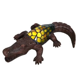 Clayre&Eef 6004 decorative light, crocodile in Tiffany style