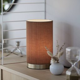 PR Home table lamp Dora, brown, height 25 cm