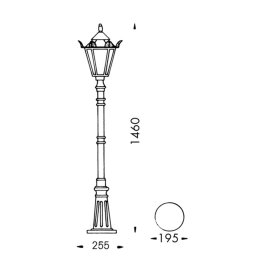 Albert Leuchten Country house lamp post 754 W