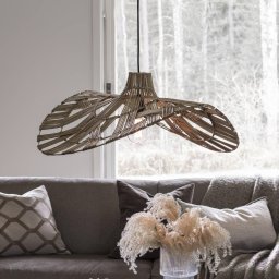 PR Home Wella hanging light rattan shade wave shape