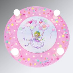 Elobra Princess Lillifee ceiling light with LEDs, round