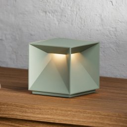 Sigor Nutalis LED rechargeable table lamp, sage green, IP54, dimmable