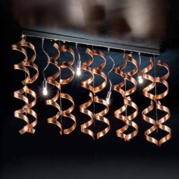 Metallux Spiral ceiling light Copper
