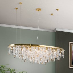 ORION Crystalriver pendant light crystal elements gold
