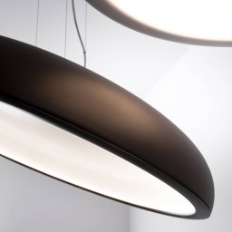 Stilnovo Reflexio LED pendant light, Ø46cm, black