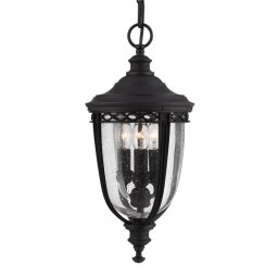Elstead English Bridle hanging light for outdoors, black