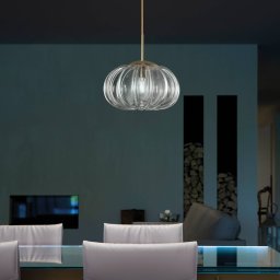 Sil-Lux Sugar pendant light with glass shade, clear