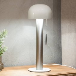 Markslöjd Costa table lamp in metal, white/nickel