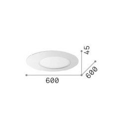 Ideallux Ideal Lux LED ceiling light Iride, white, Ø 60 cm, metal