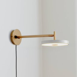 UMAGE LED wall light Asteria Short, light grey, 25 cm plug