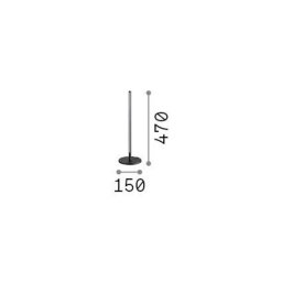 Ideallux Ideal Lux LED table lamp Filo black aluminium height 47 cm