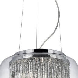 Searchlight Curva glass hanging light with a glamorous design