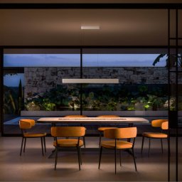 Linea Light LED pendant light Satori, length 86.4 cm, white, 2,700 K, aluminium